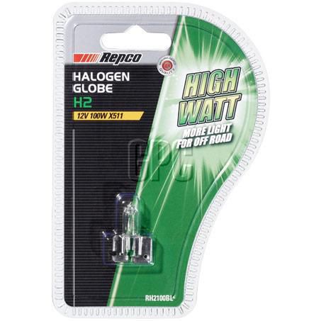 Repco Halogen Globe H2 12V 100W Bl RH2100BL
