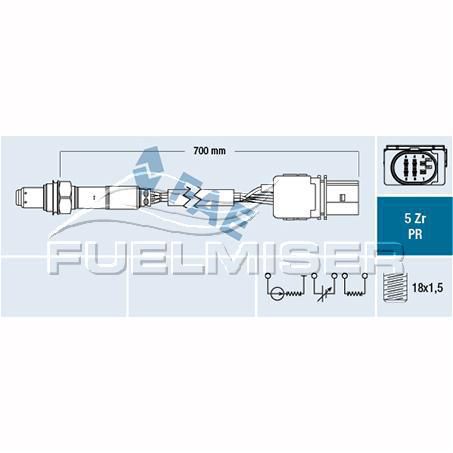 FUELMISER OXYGEN SENSOR DIRECT FIT 5 WIRE 700MM CABLE