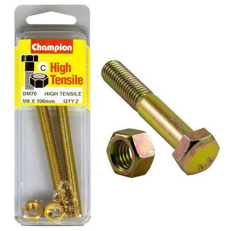 CHAMPION AUTO PARTS Champion Screw & Nut Pack M8 x 100 BM70