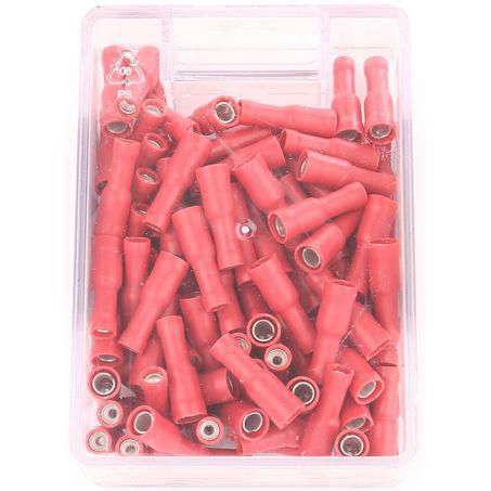 OEX Crimp Terminal Female Bullet Red Terminal Size 4mm