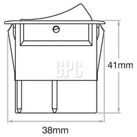 Narva Rocker Switch Off/On DPST Red LED (Contacts Rated 20A @ 12V)