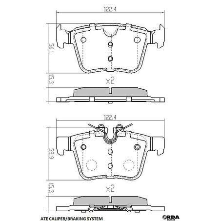 RDA BRAKES RDA GP Max General Purpose Low Metallic Brake Pad Set RDB2416