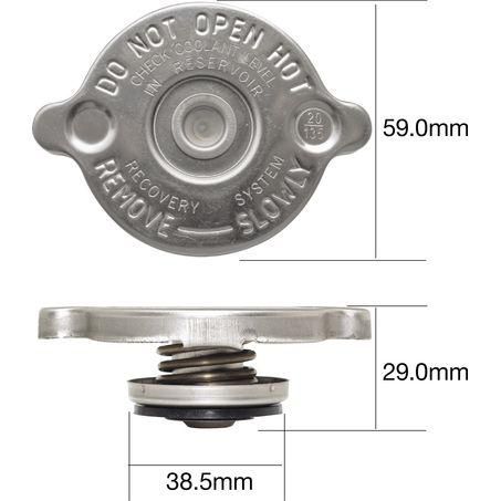 Tridon Radiator Cap 20 Psi - 135 kPa Metal Bayonet 10 Pack CA20135-10