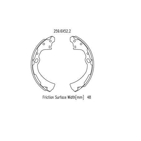 TRUSTOP BRAKE SHOE 260MM X 50MM TSS8512