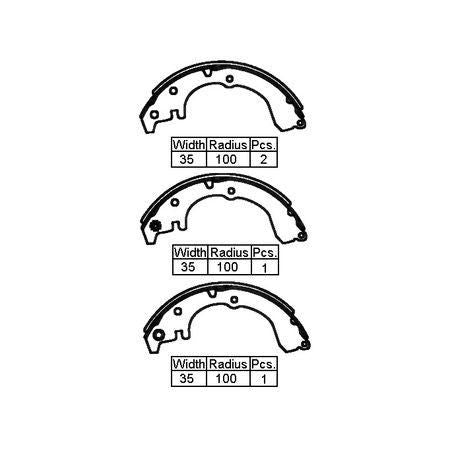VETTO BRAKE SHOE REAR - TOYOTA COROLLA  AE95 4WD 87- 20