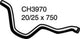 MACKAY HEATER HOSE BMW E34 CH3970