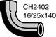 MACKAY HEATER HOSE RIGHT SIDE CH2402