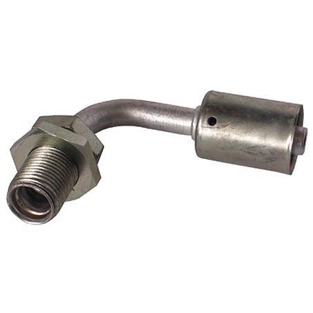 Atco Aluminium Fitting # 8 MIOR Bulkhead - Beadlock #8 90° BLX1722