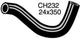 MACKAY RADIATOR HOSE LOWER - MORRIS MINI WITHOUT HEATER CH232