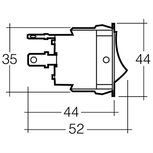 Heavy Duty Rocker Switch Off/On/On DPDT (Contacts Rated 20A @ 12V) 63051BL