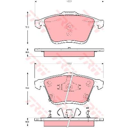 TRW Brake Pad Set (D3138)