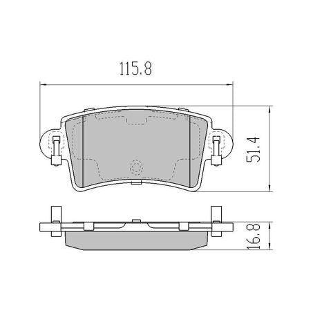 RDA BRAKES RDA Phantom Ceramic Brake Pad Set RDC2096