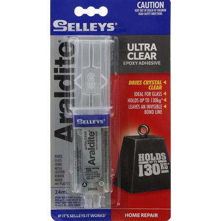 ARALDITE ADHESIVES Selleys Araldite Ultra Clear 24ml 100022