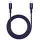 Microdia Executable Tweed 100W Power Delivery USB-C to USB-C Cable (1.3m, Navy)