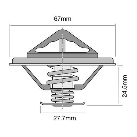 Tridon Thermostat 67mm - 77 Degrees C TT249-170