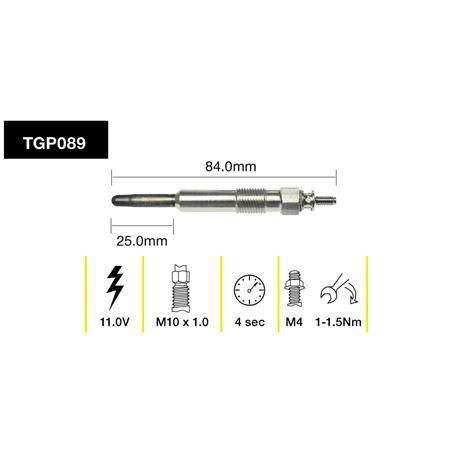 TRIDON GLOW PLUG 11.0V TGP089