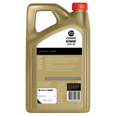 EDGE SYNTHETIC 25W-50 ENGINE OIL 5L 3383419