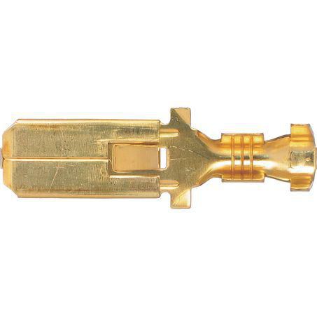 OEX Crimp Terminal Male Blade Brass Terminal Entry 8 x 0.8mm Non Insulated 25 Pce ACX3096BL
