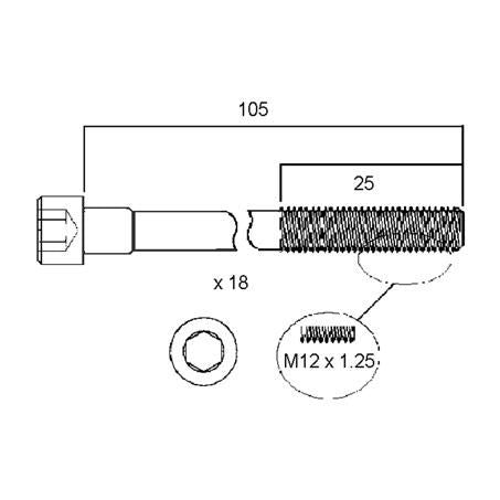 ACL HEAD BOLT SET HBS120