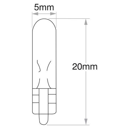 Narva W1,2W Wedge W2X4.6D Globe 12V 1.2W 472861