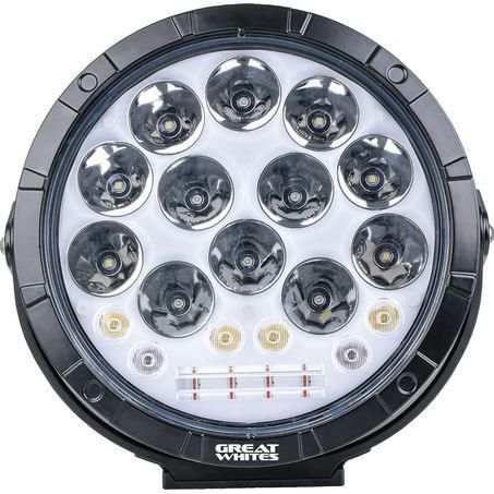 Great Whites Attack 250mm LED Round Driving Light With Amber Light GWR10224