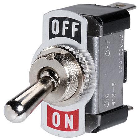 Narva Metal Toggle Switch Off/On SPST (Contacts Rated 20A at 12V)