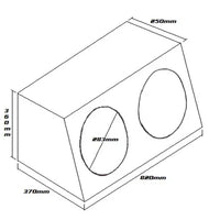 Universal Double 12" Subwoofer Enclosure | Vented, Black Carpet