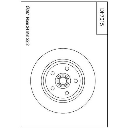 TRW Disc Brake Rotor 287mm x 22.2 Min