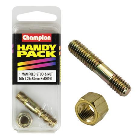 CHAMPION AUTO PARTS Champion Manifold Stud & Nut 8mm x 38mm BH291
