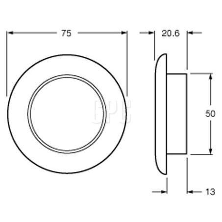 HELLA Interior Light LED 12V Flush Mount 98050001