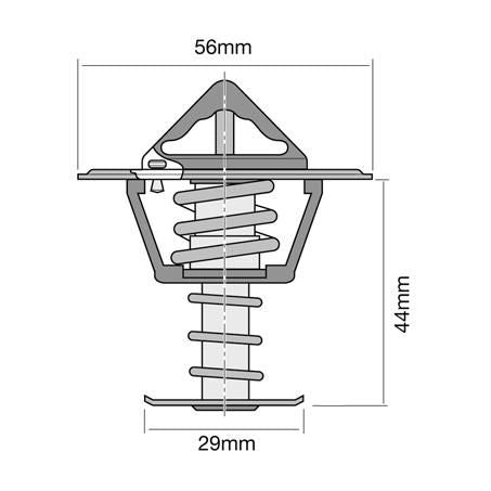 TRIDON TT281-180 - Tridon Thermostat High Flow 56mm - 82 Degrees C