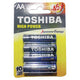 TOSHIBA AA BATTERIES - 4 PACK TSHAA4