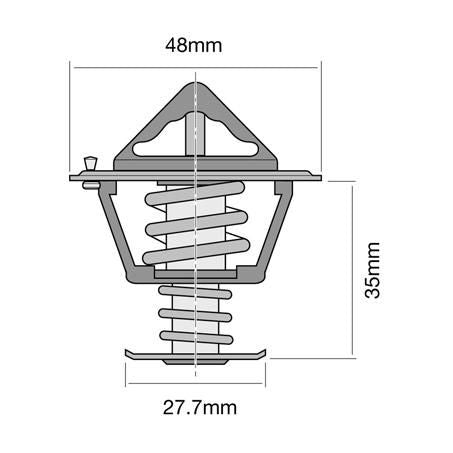 Tridon High Flow Thermostat 48mm - 77 Degrees C TT2014-170