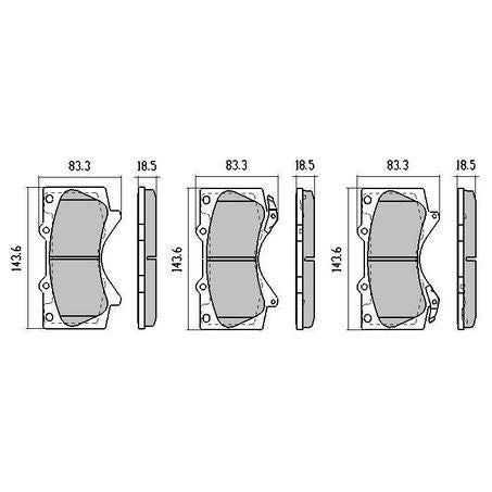 RDA PHANTOM CERAMIC BRAKE PAD SET LEXUS LX570 TOYOTA LANDCRUISER RDC2036