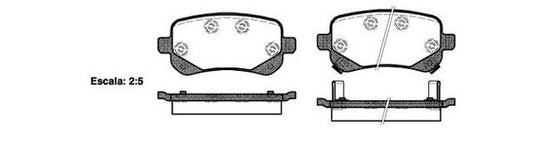 Remsa REAR DISC BRAKE PADS - DODGE JOURNEY 08-