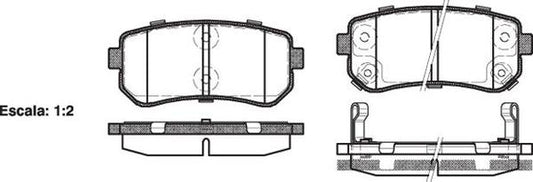 REAR DISC BRAKE PADS - HYUNDAI i20 i30  i35 10- DB1943 E 120902