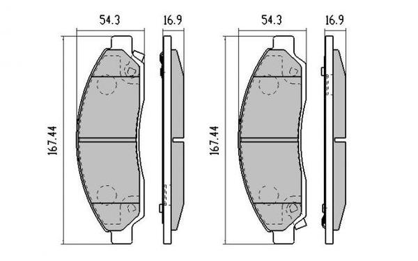 Remsa FRONT DISC BRAKE PADS - ISUZU D-MAX 02-08 DB1468 E