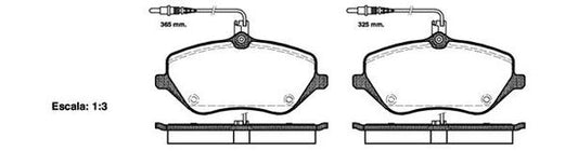 FRONT DISC BRAKE PADS - CITROEN PEUGEOT RENAULT 407,607 00- 110104
