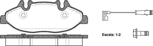 Remsa FRONT DISC BRAKE PADS - MERCEDES BENZ VIANO,VITO 03-