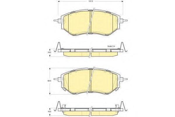 Remsa DB1722 E FRONT DISC BRAKE PADS - SUBARU LEGACY BL , BP 04-