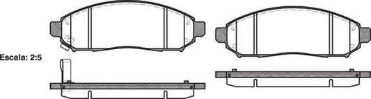 FRONT DISC BRAKE PADS - NISSAN PATHFINDER R51 05- DB1835 E 116201