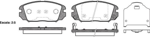 Remsa FRONT DISC BRAKE PADS - HYUNDAI SONATA 05-