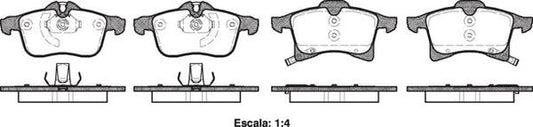 FRONT DISC BRAKE PADS - HOLDEN ASTRA H , COMBO 04- 103602