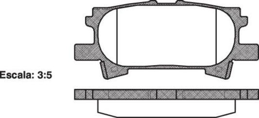 REAR DISC BRAKE PADS - TOYOTA LEXUS RX# 03- DB1518 E 104000