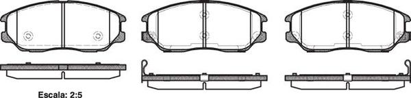 Remsa FRONT DISC BRAKE PADS - HYUNDAI TERRACAN  09/2003- DB1684E