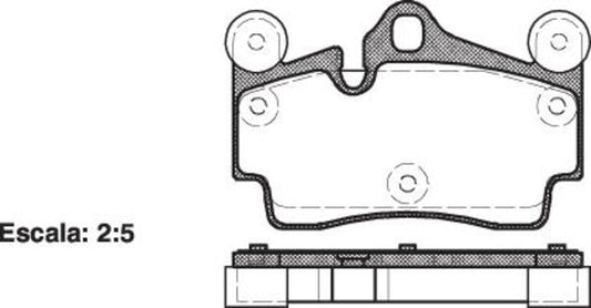 REAR DISC BRAKE PADS - AUDI  PORCHE  VW TOUAREG 03- (BREMBO) DB1677 E 099600