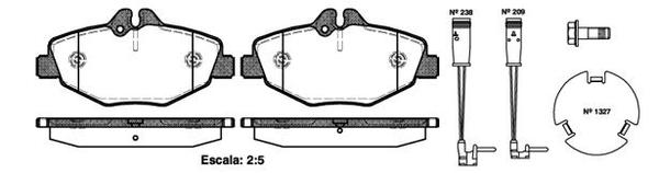 Remsa FRONT DISC BRAKE PADS - MERCEDES BENZ E CLASS 02-