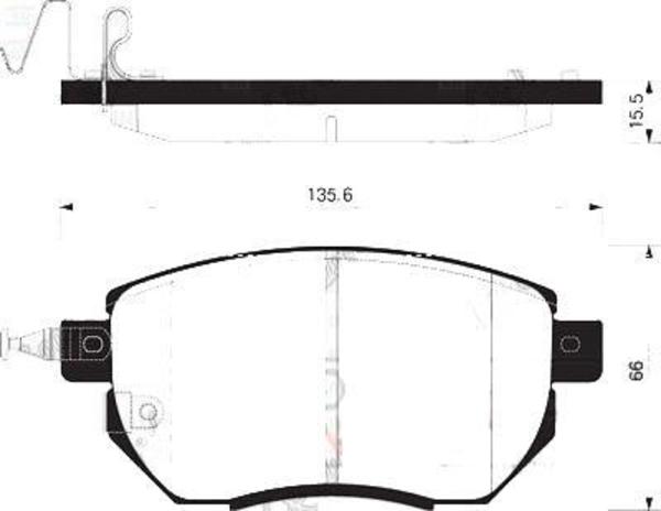 Remsa DB1516 E FRONT DISC BRAKE PADS - NISSAN MURANO Z50 03-05