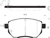 Remsa DB1516 E FRONT DISC BRAKE PADS - NISSAN MURANO Z50 03-05