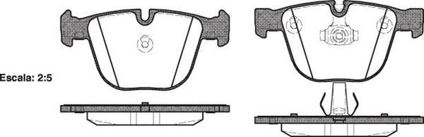 Remsa FRONT DISC BRAKE PADS - BMW SER 5 E6#,7 E6# 05-10 l=139.7mm